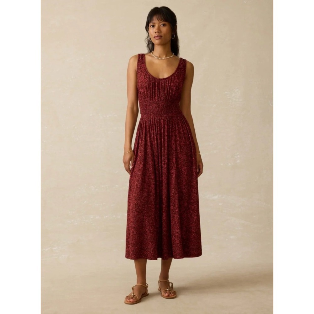 Faherty Sunseeker Dress-Belmonte Floral Sz S Maxi Vacation Resortwear